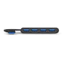 Port USB3.0 to 4 x USB3.0 5Gbps 4 Port Hub - Black image 3