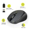 Port Connect Silent 1600DPI 3 Button Wireless Mouse - Black image 3