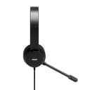 Port Connect USB Headset 1.8m Cable with Mic and Padded/Soft Cushions Black image 3