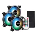 PCBuilder Tempest Chill Fan Kit 3x120MM Dual Glow ARGB Fan + Controller + RF Remote image 1