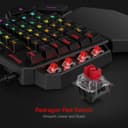 REDRAGON Diti Elite Pro One-Handed RGB Wireless Mechanical Gaming Keyboard - Black image 5
