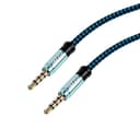 Gizzu 3.5mm AUX Cable 1.5m - Black/Blue image 1
