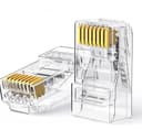 UGREEN Cat6 RJ45 Modular Plugs (50 Pcs)–Transparent with Gold Contacts image 1