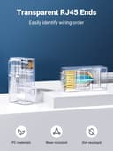 UGREEN Cat6 RJ45 Modular Plugs (50 Pcs)–Transparent with Gold Contacts image 3