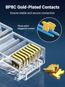 UGREEN Cat6 RJ45 Modular Plugs (50 Pcs)–Transparent with Gold Contacts image 5