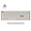 Keychron K4 HE 96% Magnetic Switch Hot-Swap RGB Wireless Keyboard – White (Wood + Aluminium) image 1
