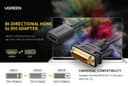 UGREEN DVI to HDMI Cable Adapter 15cm | Male to Female | 1080p Full HD – Black image 4