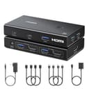 UGREEN 2-In-1 HDMI KVM Switch 4 USB Ports 4K@60Hz–Black image 1