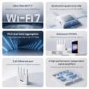 Xiaomi BE3600 Wireless Dual-Band Wi-Fi 7 Router with 2.5Gb Ethernet – White image 3