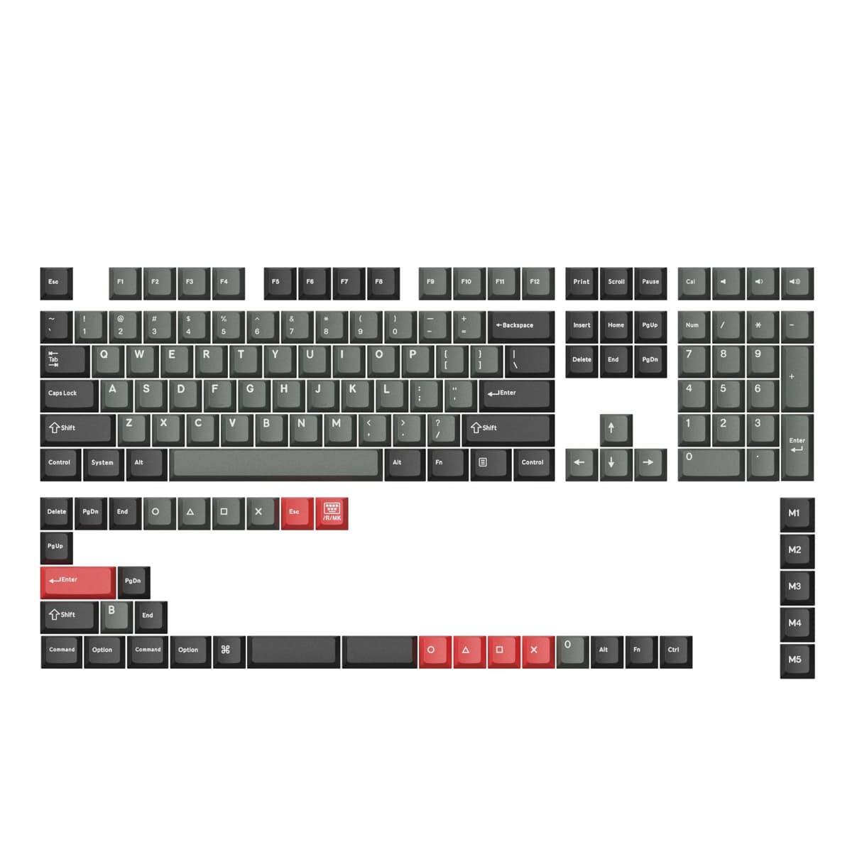 Keychron Cherry Profile Dolch Red PBT Full Keycap Set