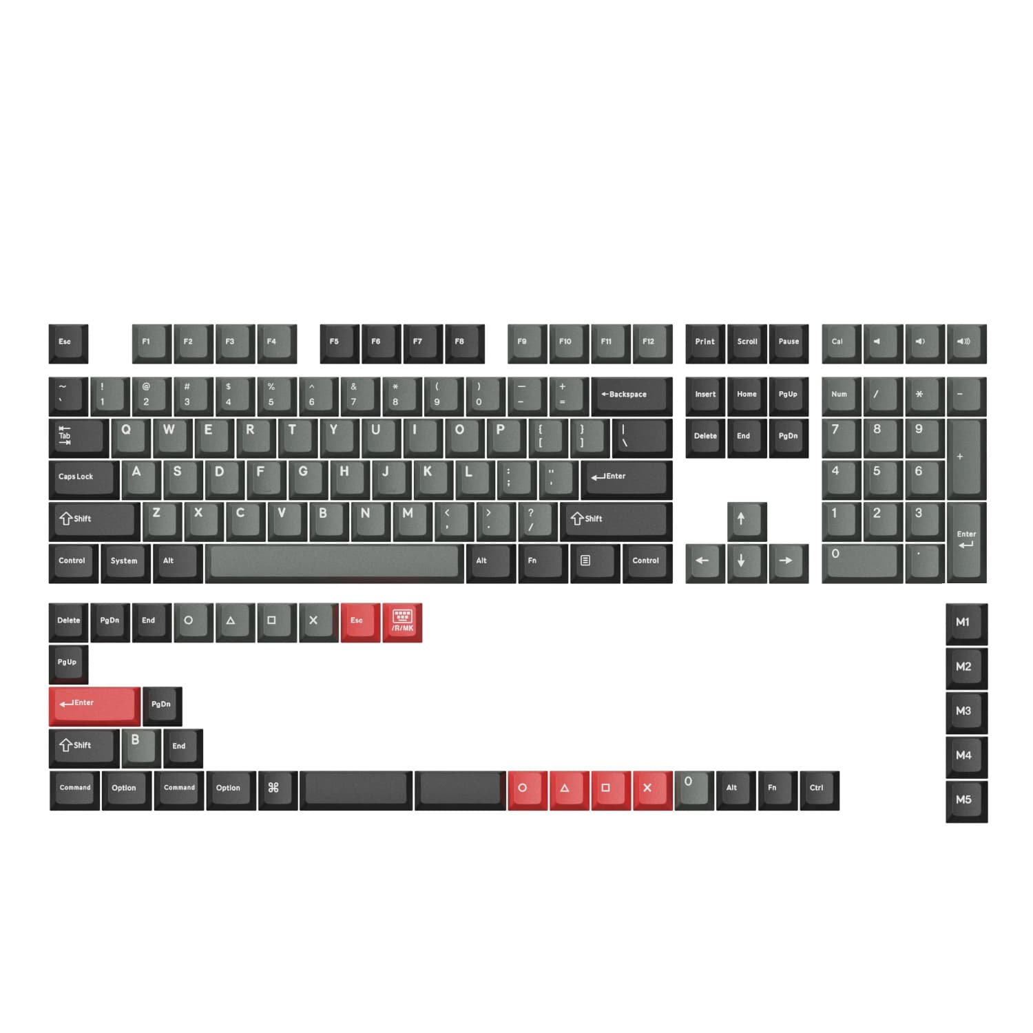 Keychron Cherry Profile Dolch Red PBT Full Keycap Set