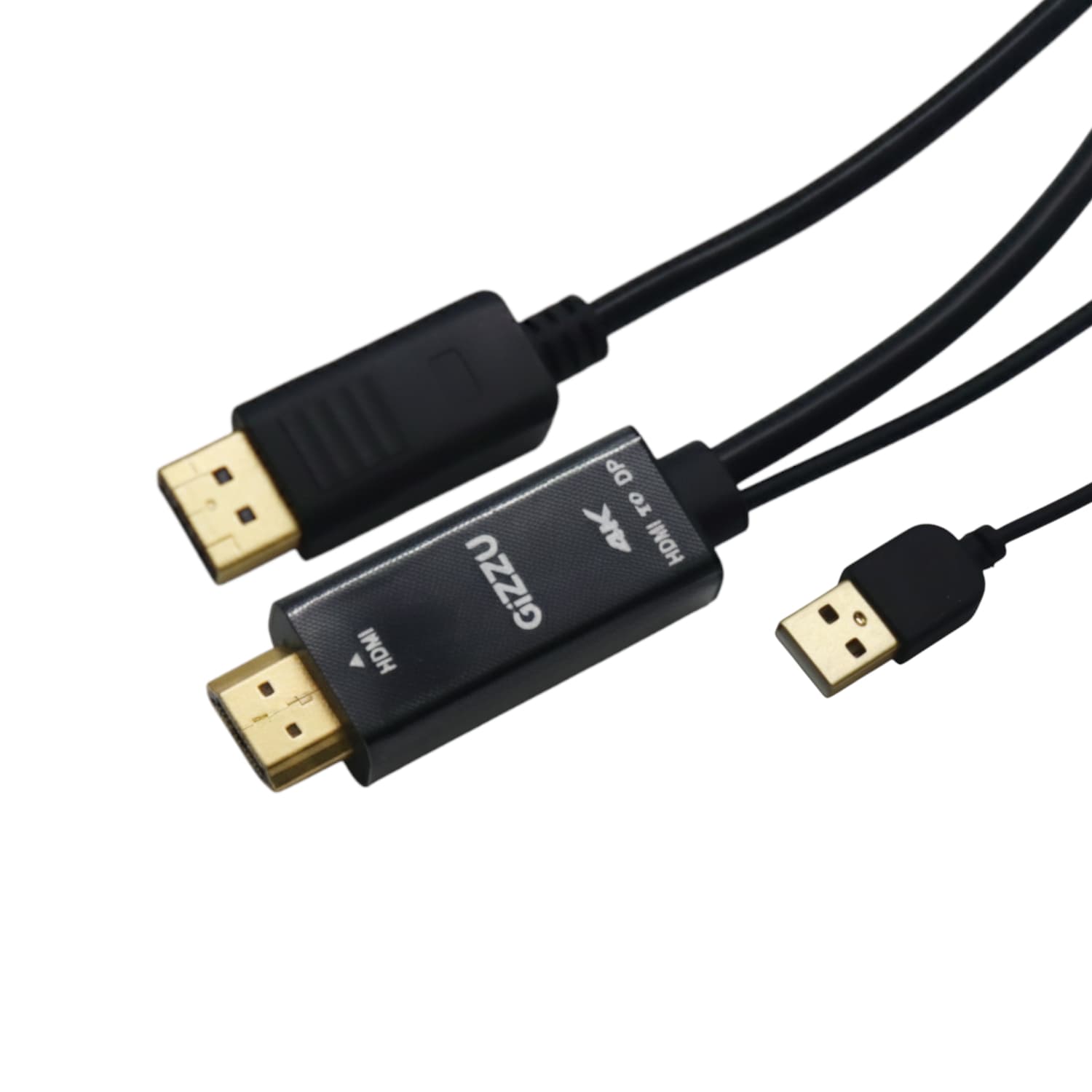 Gizzu 4K HDMI to DP Cable (1.8m) - Black