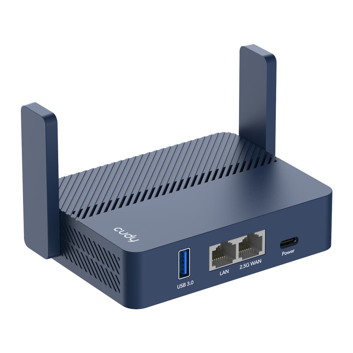 Cudy AX3000 2.5G Wi-Fi 6 Mini VPN Travel Router - Navy Blue