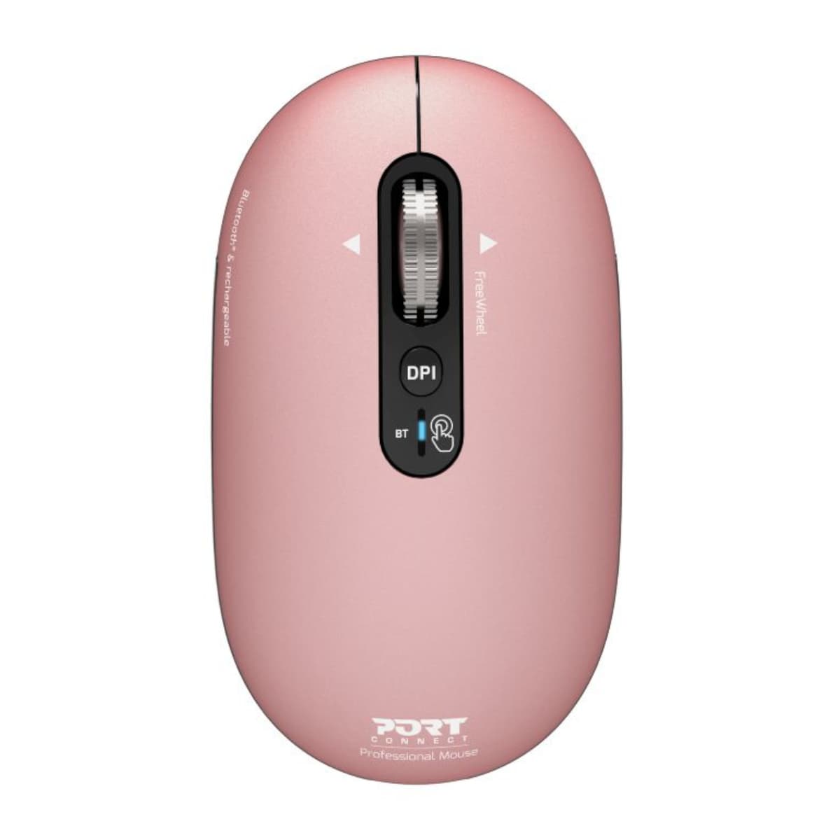 Port Connect PURE MAC Rechargeable Wireless and Bluetooth Mouse - Copper Rose