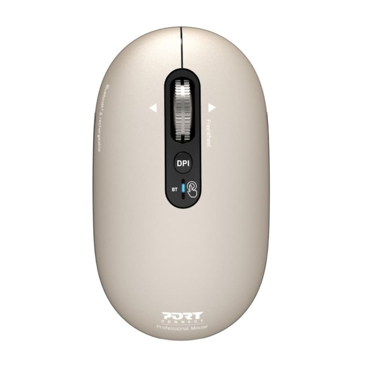 Port Connect PURE MAC Rechargeable Wireless and Bluetooth Mouse - Pearl