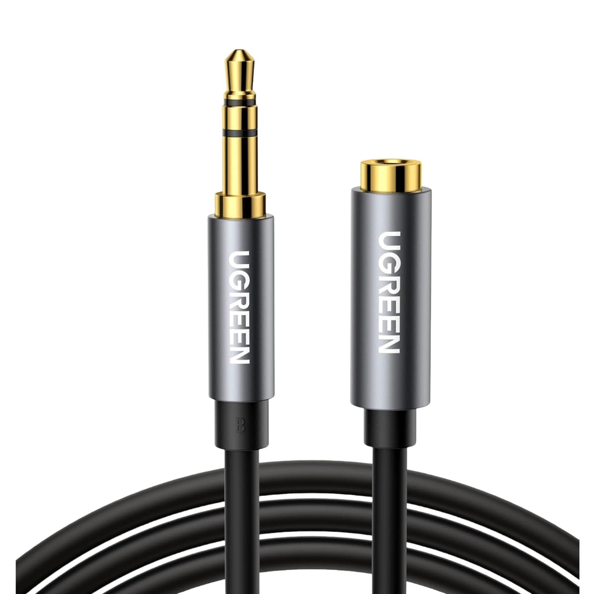 UGREEN AV118 3.5mm AUX Extension Cable 2m – Male to Female –(Black)