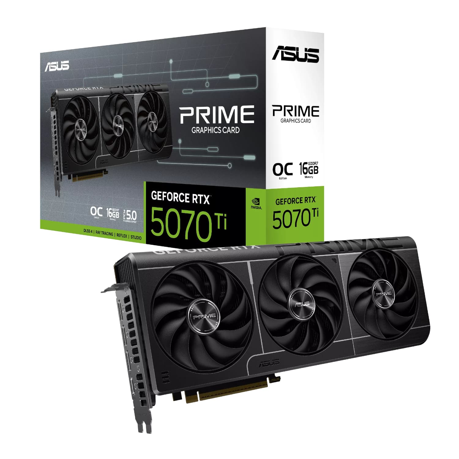 ASUS PRIME GeForce RTX 5070 Ti 16GB GDDR7 OC Edition Graphics Card
